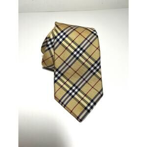 Burberry Beige Plaid Tie